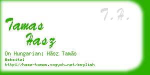 tamas hasz business card